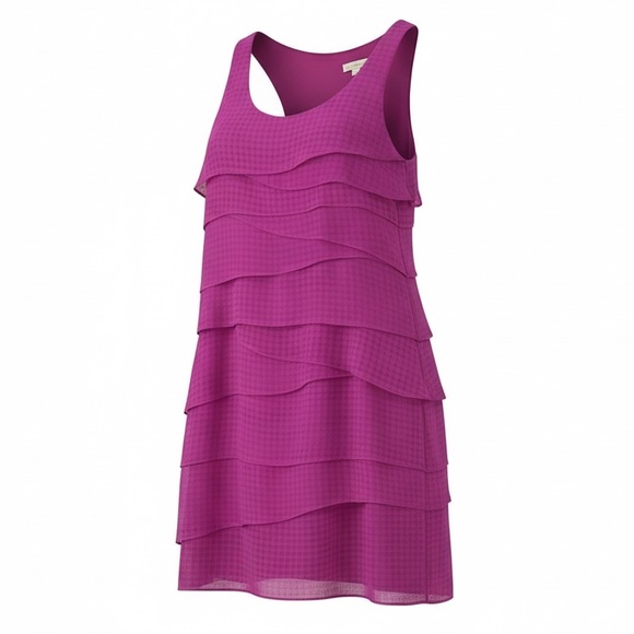 Shoshanna Dresses & Skirts - Shoshanna Orchid Color April Tiered Racerback Mini Dress size 4